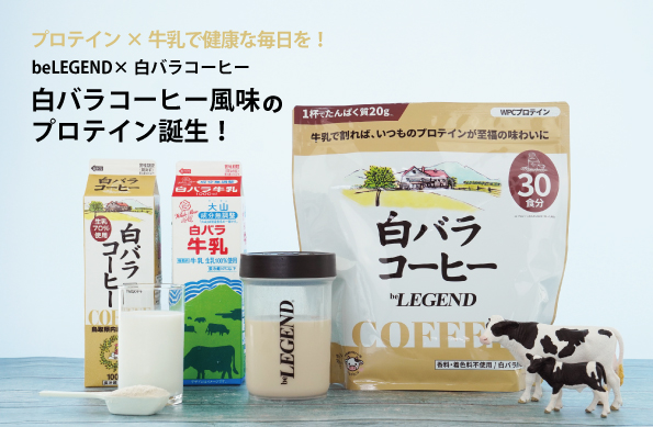 一部商品再販中】プロテイン×牛乳で健康な毎日を！ 白バラコーヒー風味